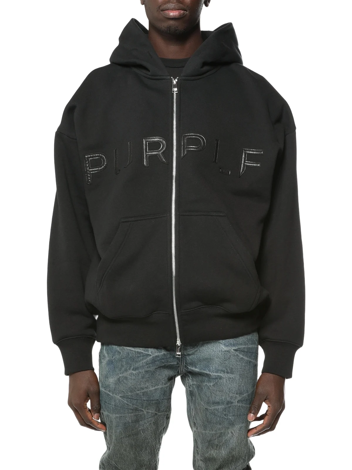 Men's Logo Cotton Fleece Zip-Front Hoodie Men's Logo Cotton Fleece Zip-Front Hoodie