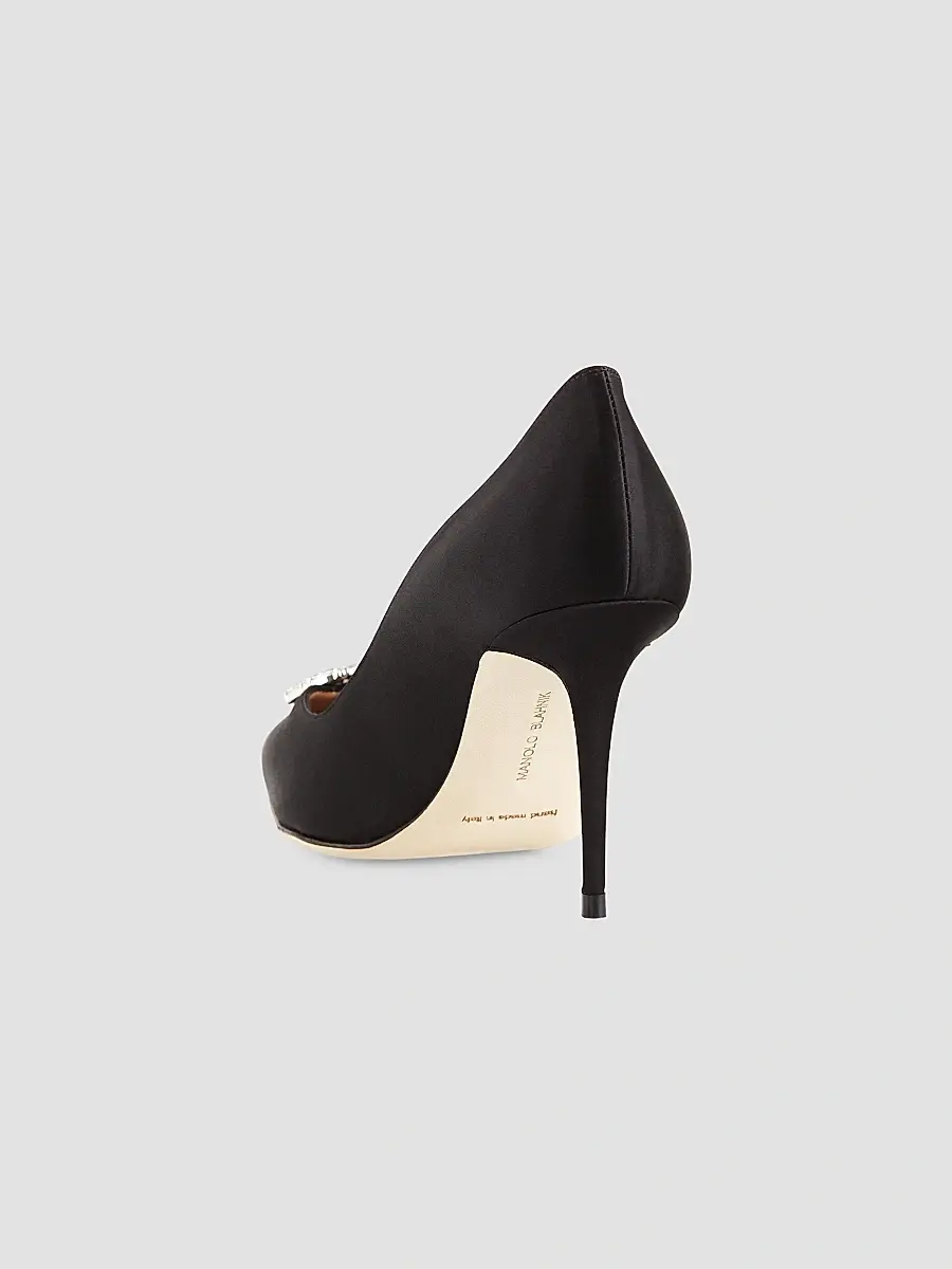 Manolo Blahnik Women's Nadira 90MM Crystal-Embellished Satin Pumps | Thumbnail 4 Manolo Blahnik Women's Nadira 90MM Crystal-Embellished Satin Pumps | Thumbnail 4