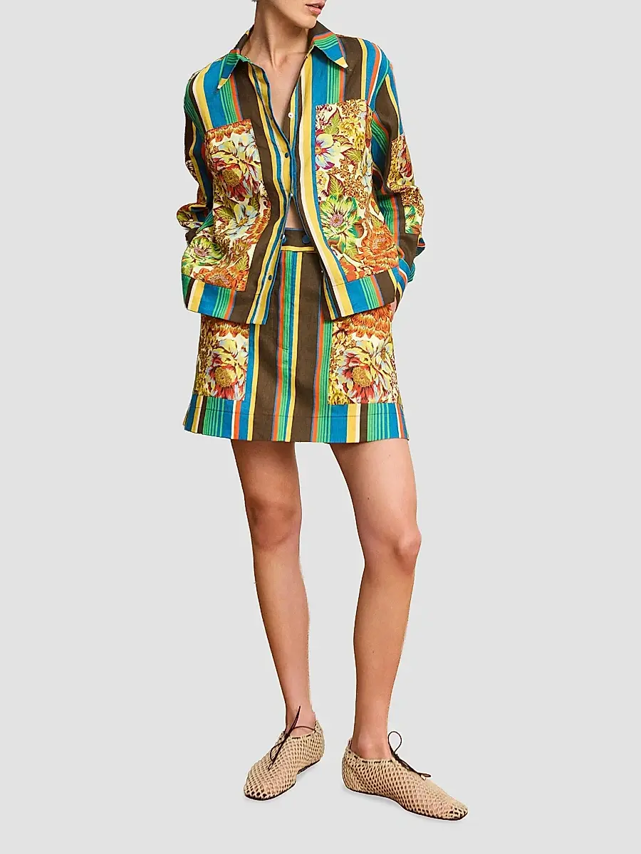 ALÉMAIS Women's Charlie Linen Printed Shirt | Thumbnail 2 ALÉMAIS Women's Charlie Linen Printed Shirt | Thumbnail 2