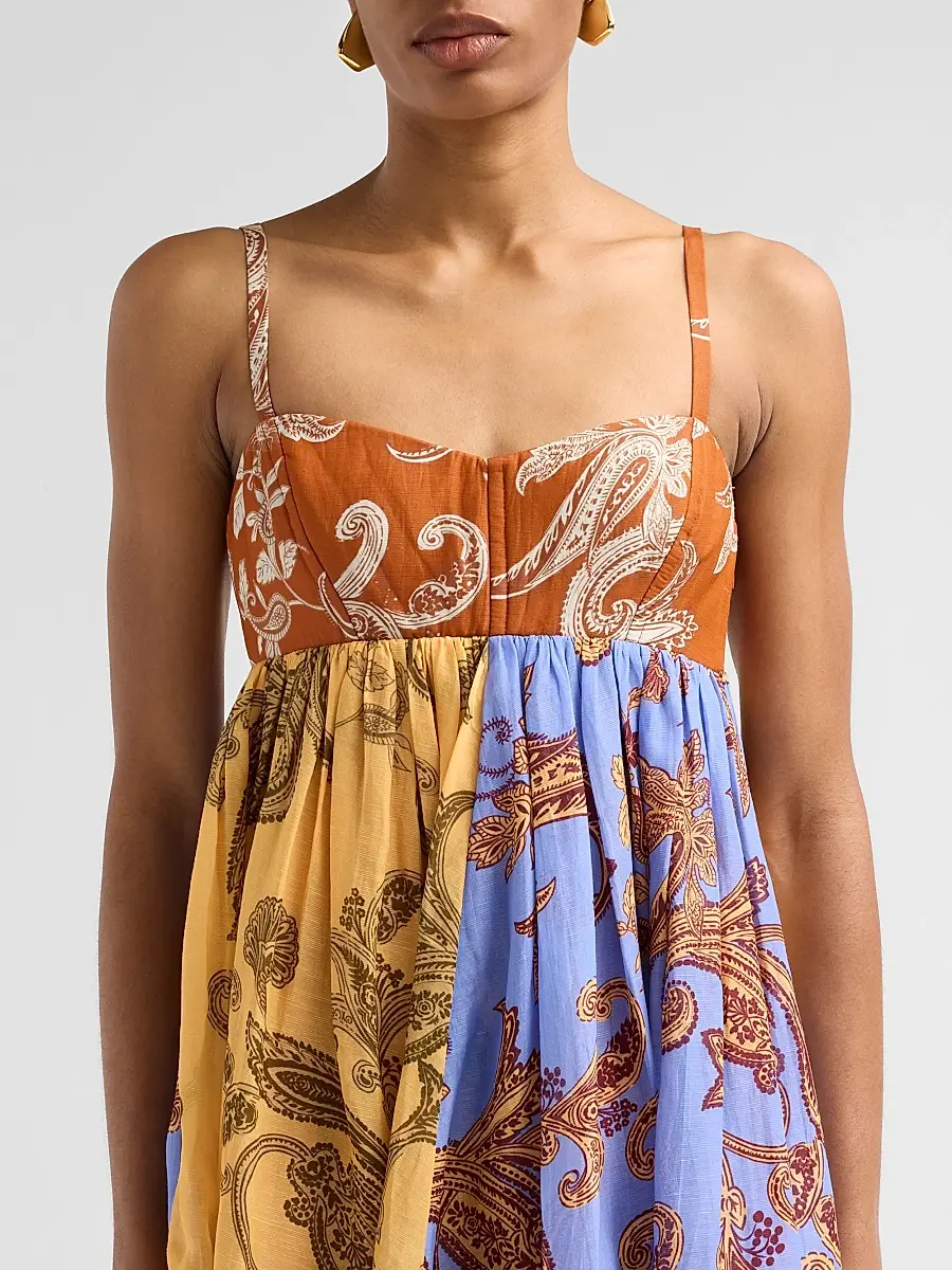 Hemant & Nandita Women's Printed Linen-Blend A-Line Mini Dress | Thumbnail 5 Hemant & Nandita Women's Printed Linen-Blend A-Line Mini Dress | Thumbnail 5