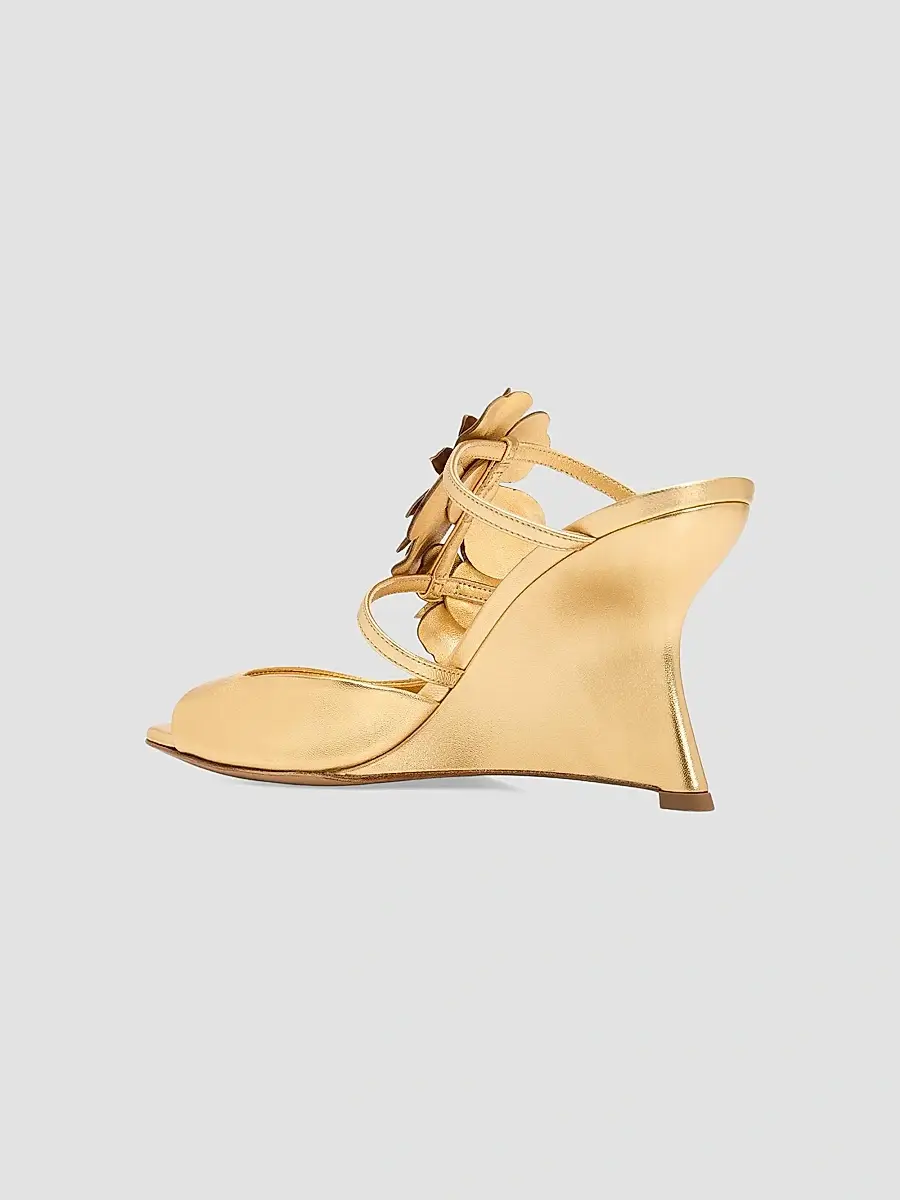 Zimmermann Women's Belara 85MM Floral Leather Wedge Sandals | Thumbnail 4 Zimmermann Women's Belara 85MM Floral Leather Wedge Sandals | Thumbnail 4