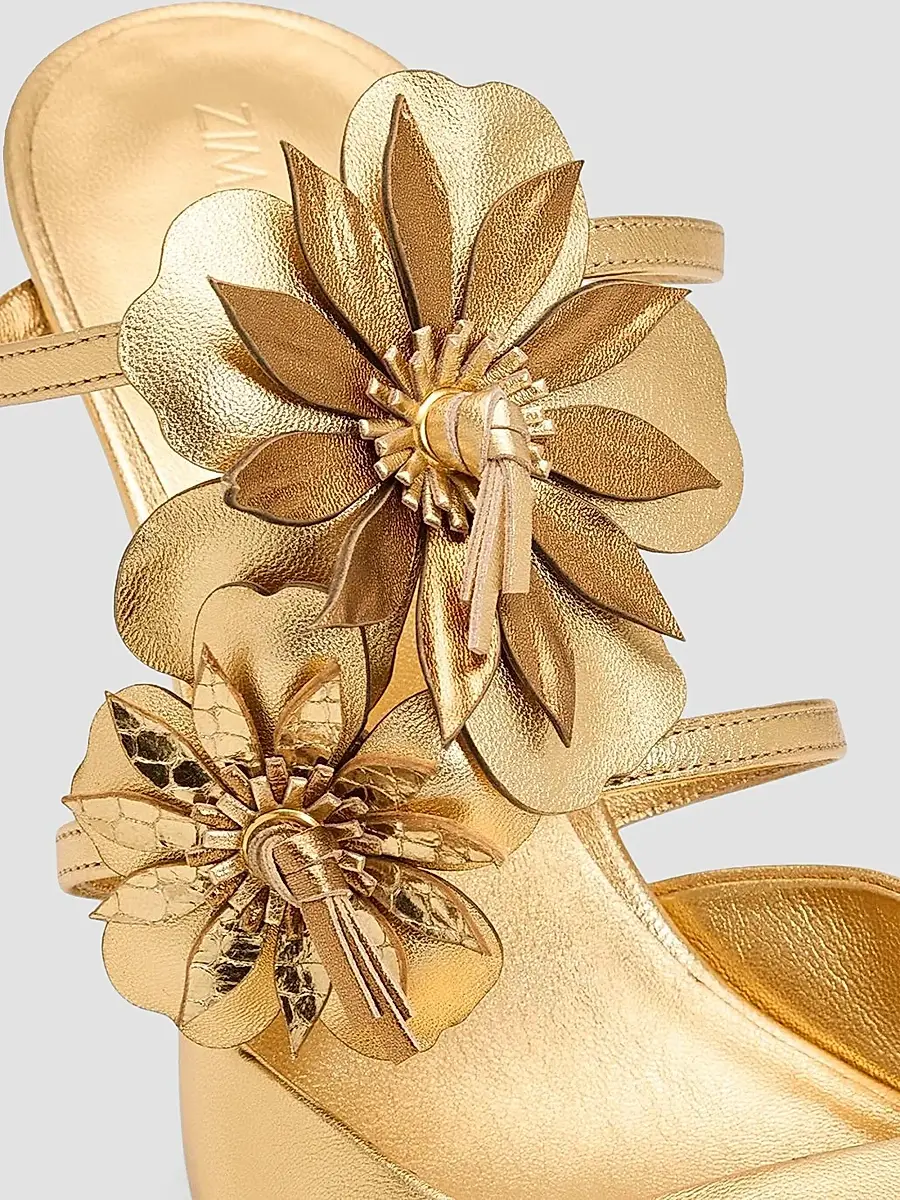 Zimmermann Women's Belara 85MM Floral Leather Wedge Sandals | Thumbnail 6 Zimmermann Women's Belara 85MM Floral Leather Wedge Sandals | Thumbnail 6