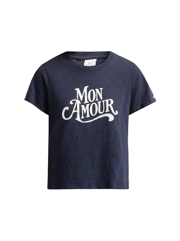 Women's Mon Amour Embellished Graphic Cotton T-shirt Women's Mon Amour Embellished Graphic Cotton T-shirt