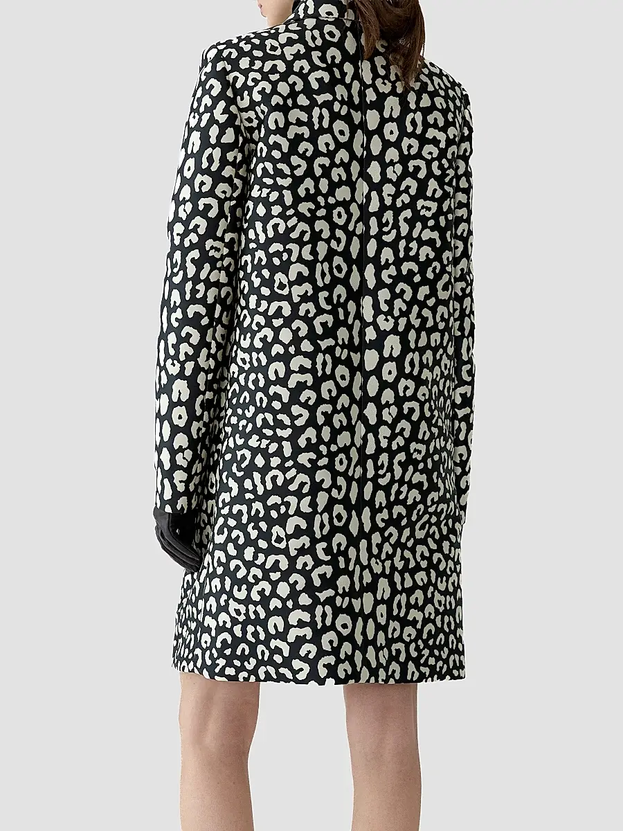 Carolina Herrera Women's Leopard Spread-Collar Coat | Thumbnail 3 Carolina Herrera Women's Leopard Spread-Collar Coat | Thumbnail 3