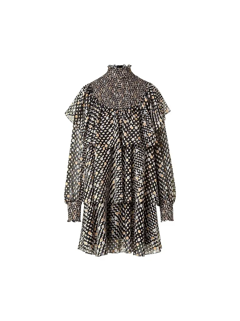 Akris punto Women's Polka Dot Devoré Crêpe De Chine Ruffle Minidress