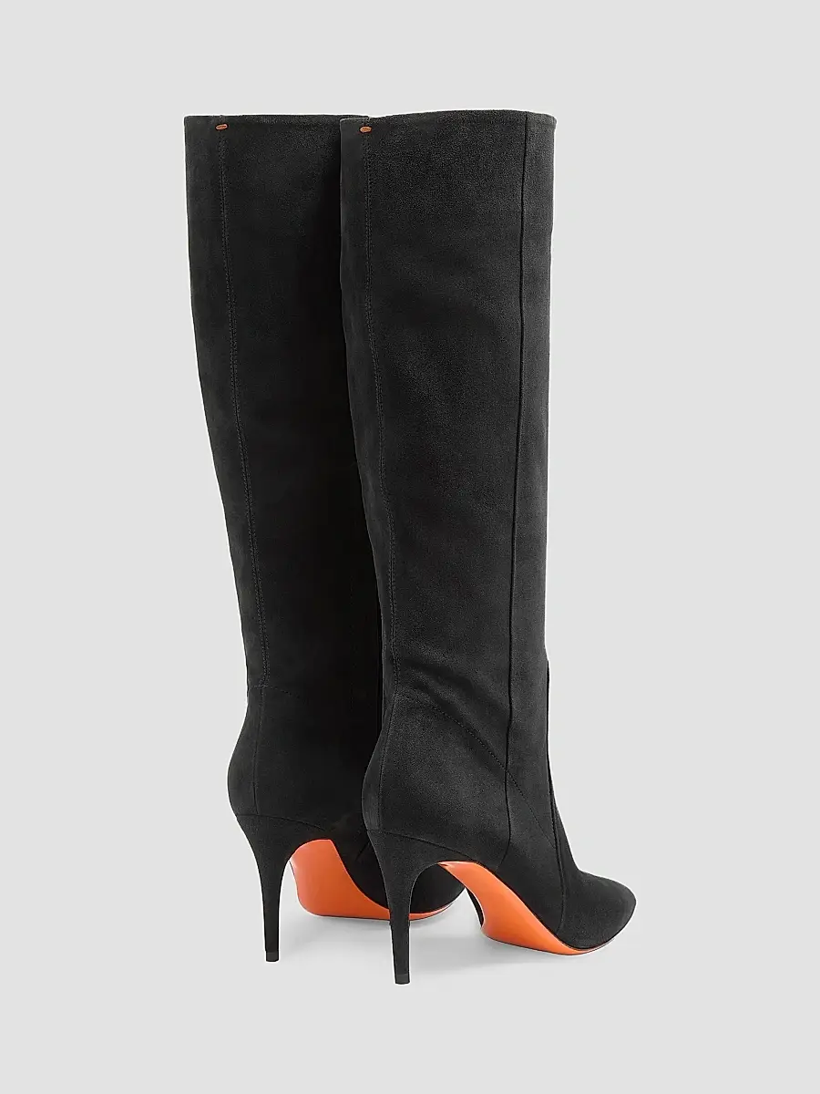 Santoni Women's Viola 85MM Suede Knee-High Stiletto Boots | Thumbnail 4