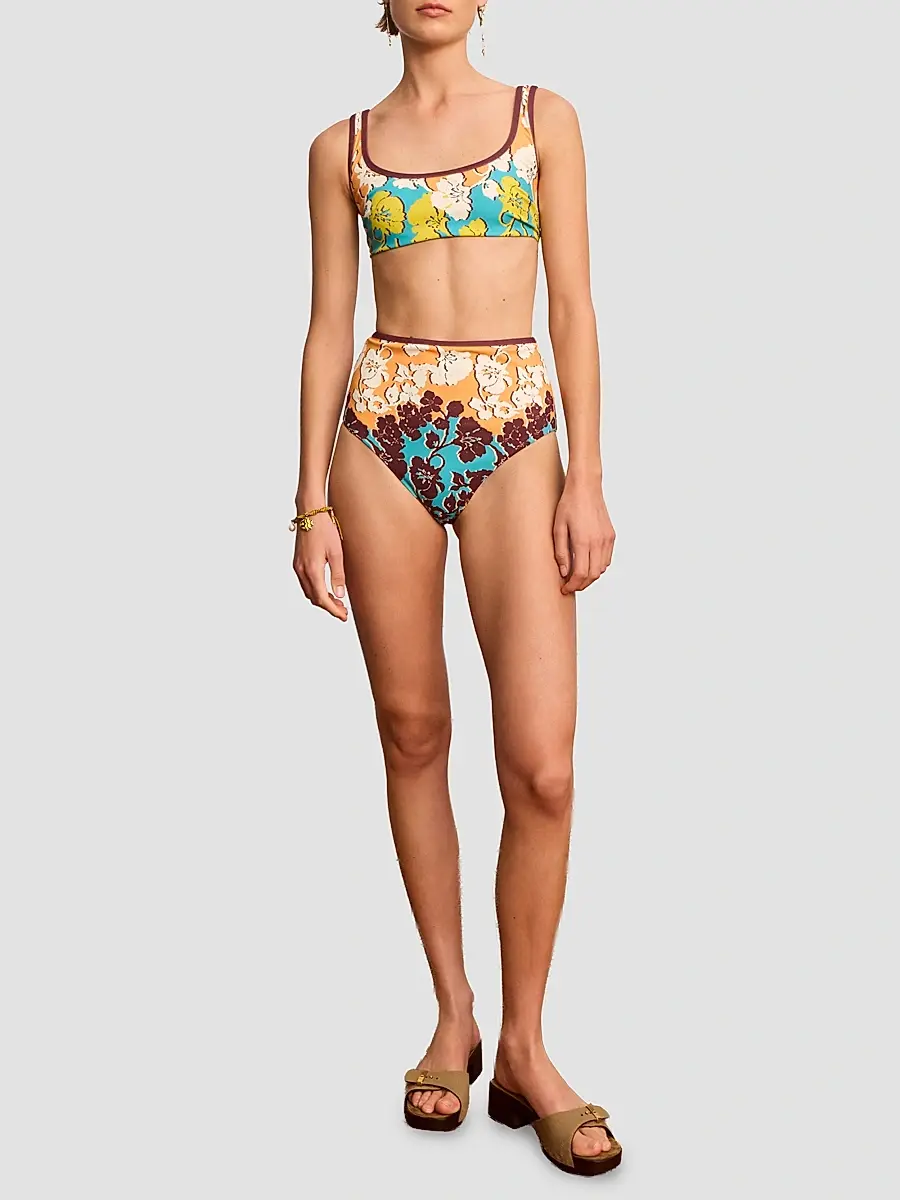 ALÉMAIS Women's Splice Floral Scoopneck Bikini Top | Thumbnail 2 ALÉMAIS Women's Splice Floral Scoopneck Bikini Top | Thumbnail 2