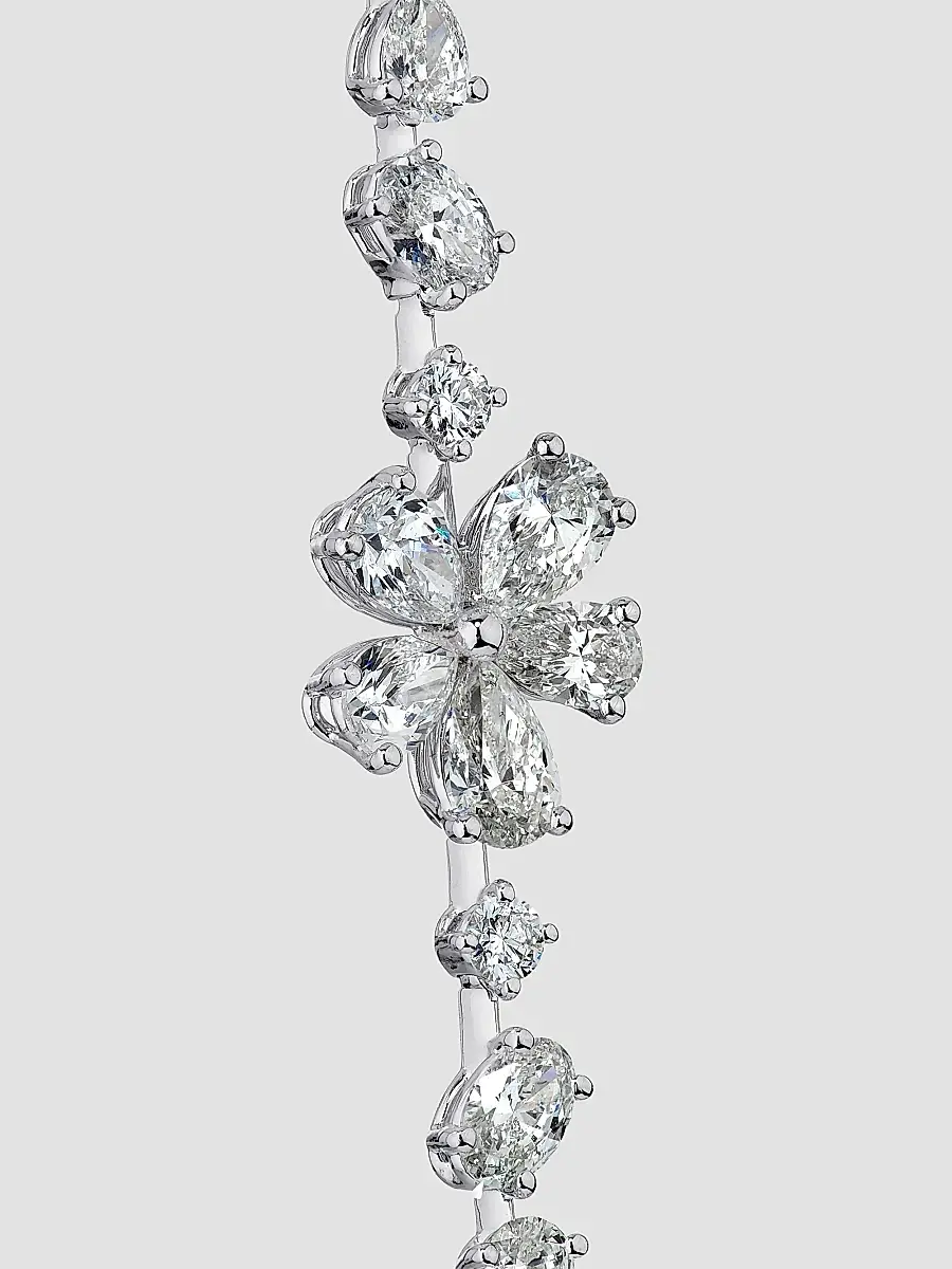 Diamonds at Saks Fifth Avenue Women's Platinum & 7.78 TCW Diamond Flower Bracelet | Thumbnail 4 Diamonds at Saks Fifth Avenue Women's Platinum & 7.78 TCW Diamond Flower Bracelet | Thumbnail 4