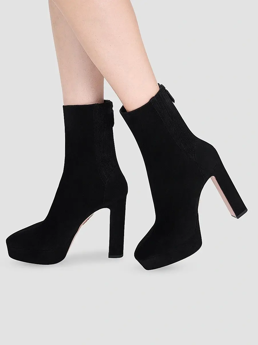 Aquazzura Women's Martine 110MM Suede Platform Booties | Thumbnail 2 Aquazzura Women's Martine 110MM Suede Platform Booties | Thumbnail 2