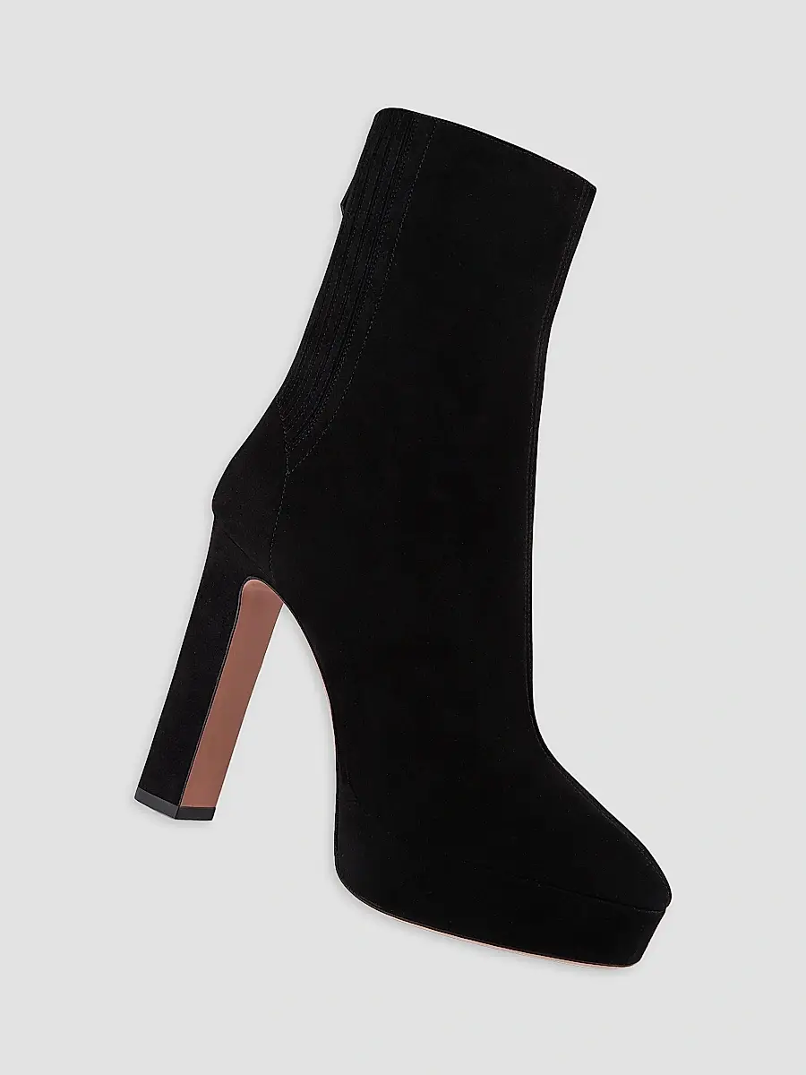 Aquazzura Women's Martine 110MM Suede Platform Booties | Thumbnail 4 Aquazzura Women's Martine 110MM Suede Platform Booties | Thumbnail 4