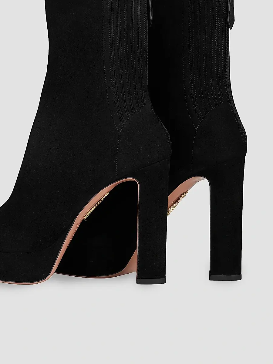 Aquazzura Women's Martine 110MM Suede Platform Booties | Thumbnail 5 Aquazzura Women's Martine 110MM Suede Platform Booties | Thumbnail 5