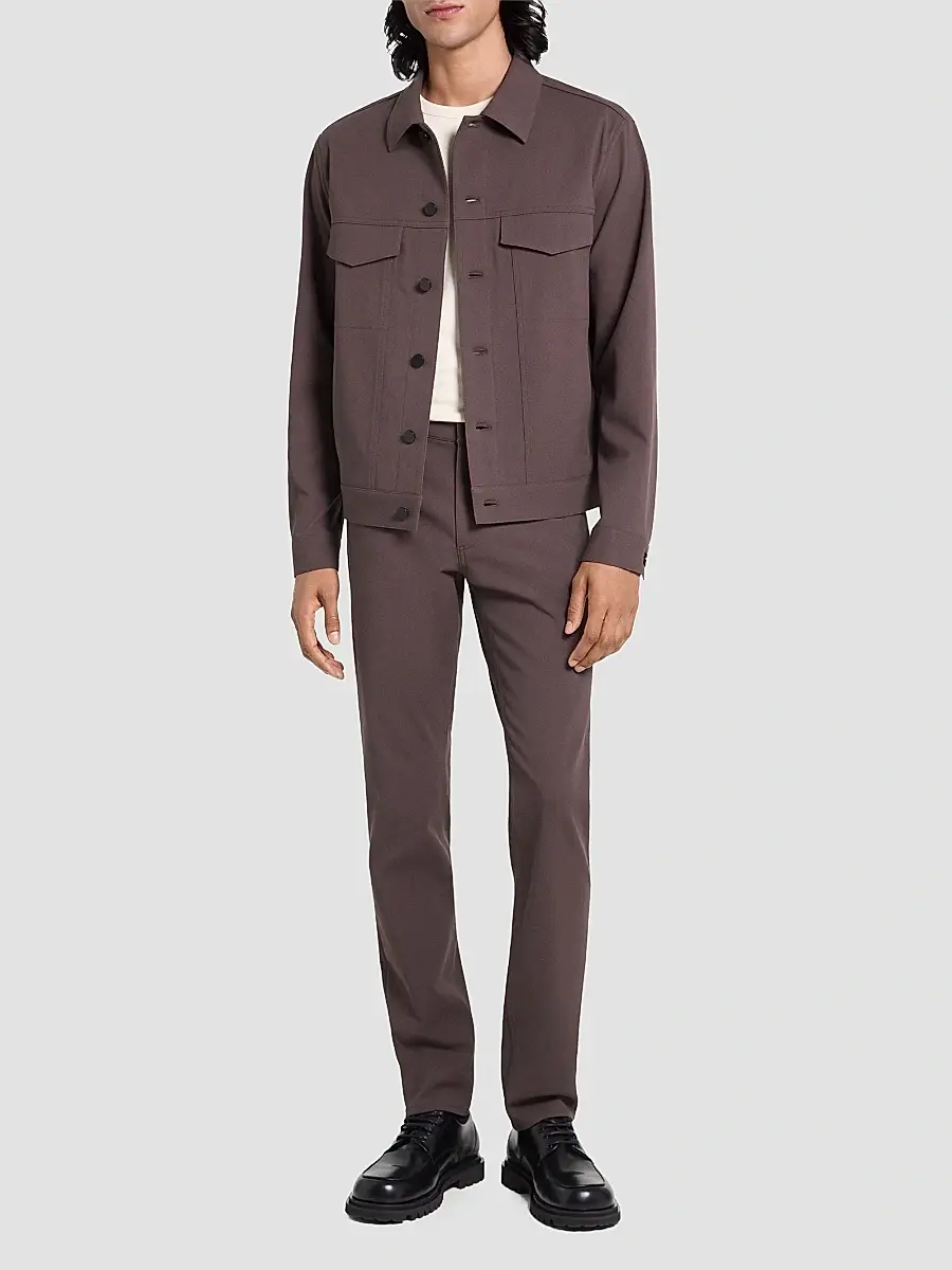 Theory Men's River Neoteric Twill Trucker Jacket | Thumbnail 2 Theory Men's River Neoteric Twill Trucker Jacket | Thumbnail 2