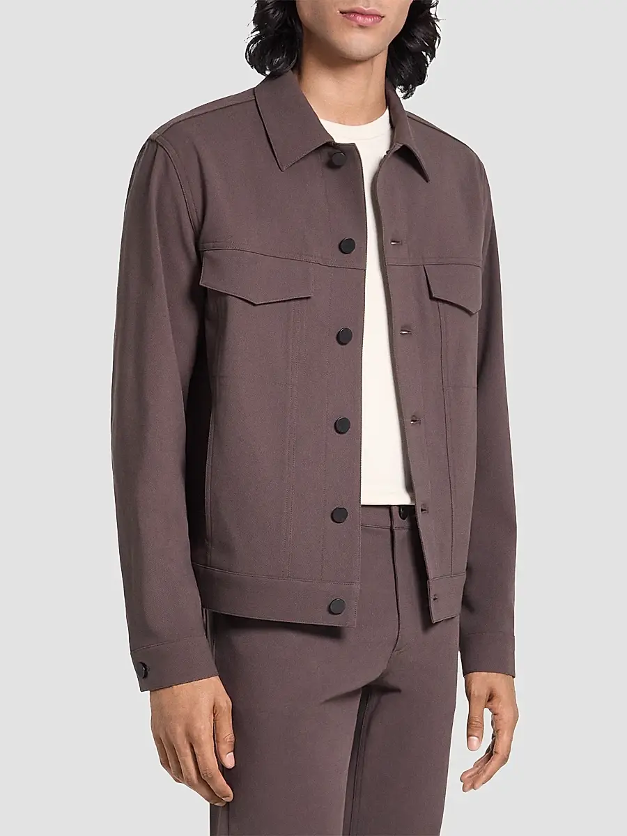 Theory Men's River Neoteric Twill Trucker Jacket | Thumbnail 6 Theory Men's River Neoteric Twill Trucker Jacket | Thumbnail 6