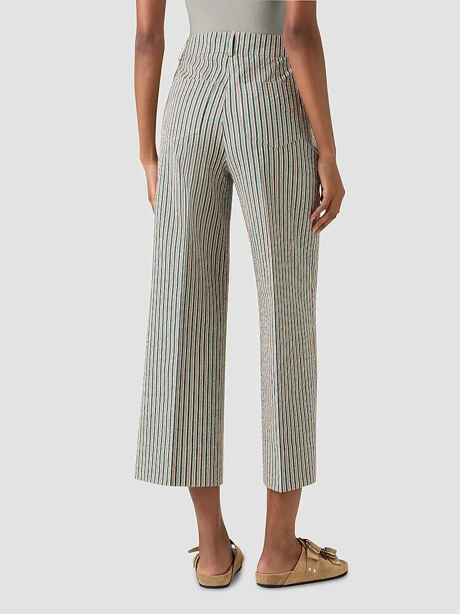 Akris punto Women's Chiara Seersucker Crop Pants | Thumbnail 2 Akris punto Women's Chiara Seersucker Crop Pants | Thumbnail 2