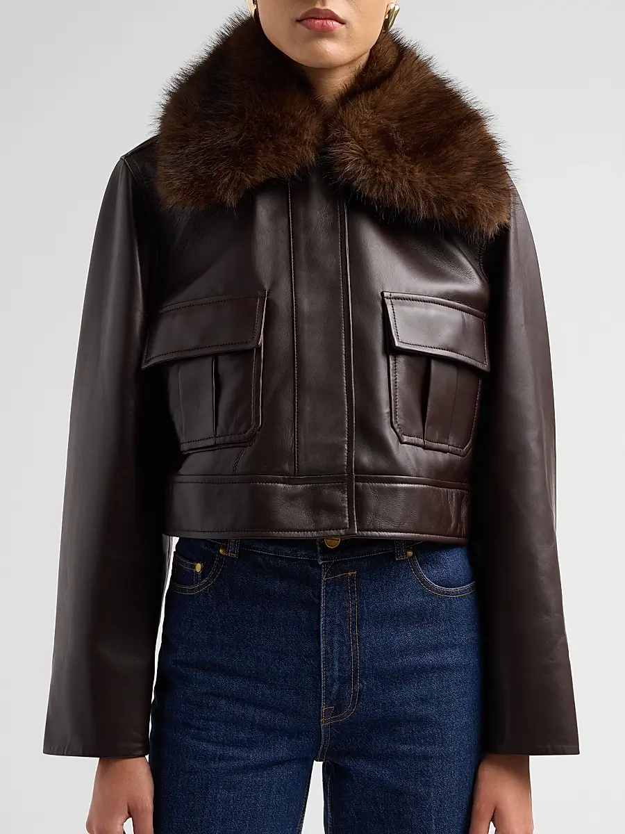 Zimmermann Women's Valiant Leather Jacket | Thumbnail 5 Zimmermann Women's Valiant Leather Jacket | Thumbnail 5