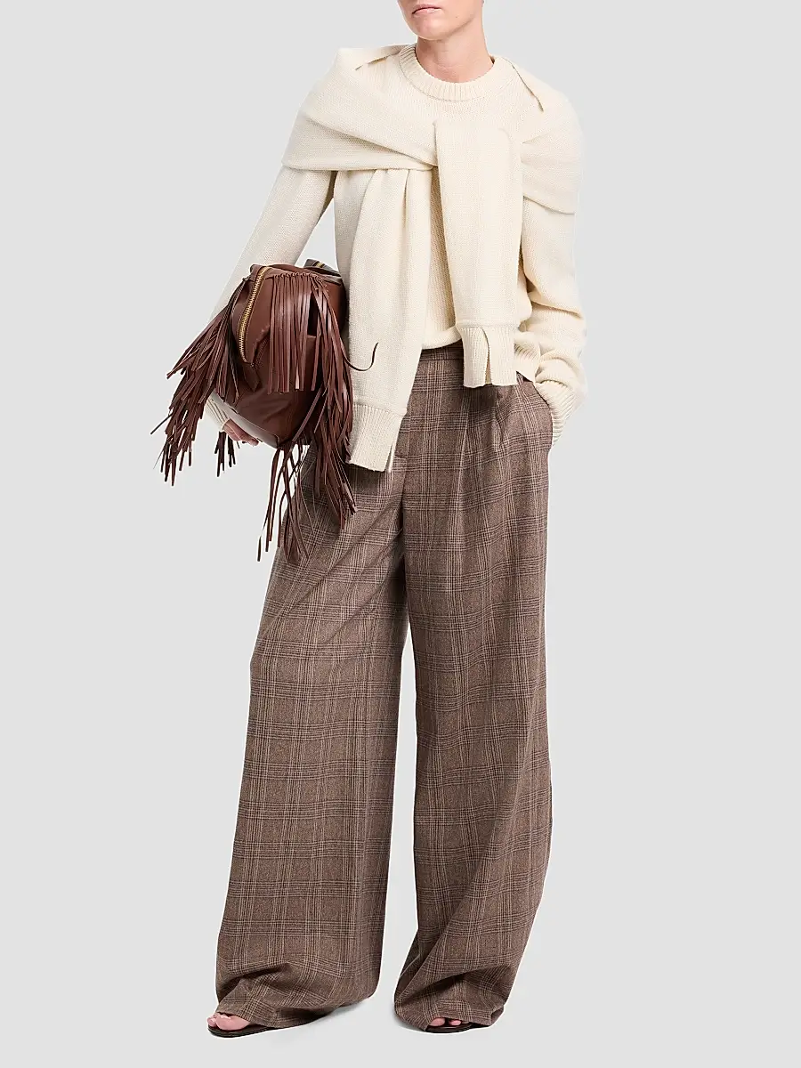 TWP Women's Avery Plaid Wool-Blend Pants | Thumbnail 2 TWP Women's Avery Plaid Wool-Blend Pants | Thumbnail 2