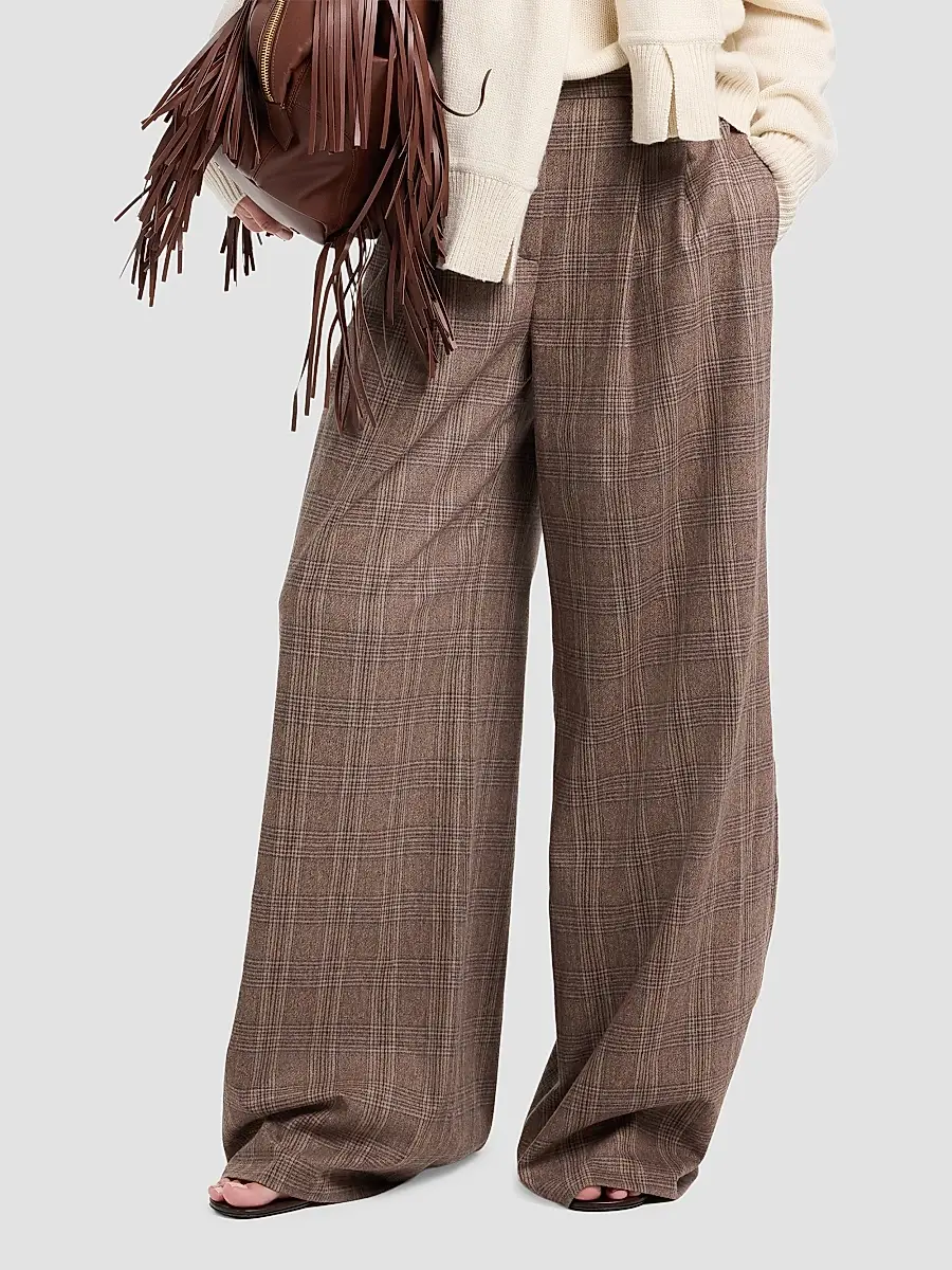 TWP Women's Avery Plaid Wool-Blend Pants | Thumbnail 4 TWP Women's Avery Plaid Wool-Blend Pants | Thumbnail 4