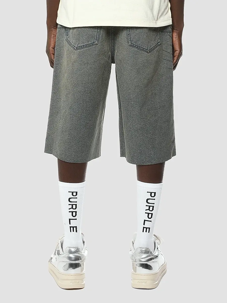 Purple Brand Men's Radial Hotfix Cotton Shorts | Thumbnail 2 Purple Brand Men's Radial Hotfix Cotton Shorts | Thumbnail 2