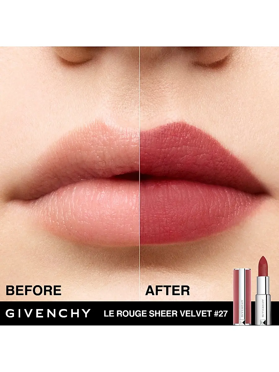 Givenchy Women's Le Rouge Sheer Velvet Lipstick | Thumbnail 4 Givenchy Women's Le Rouge Sheer Velvet Lipstick | Thumbnail 4