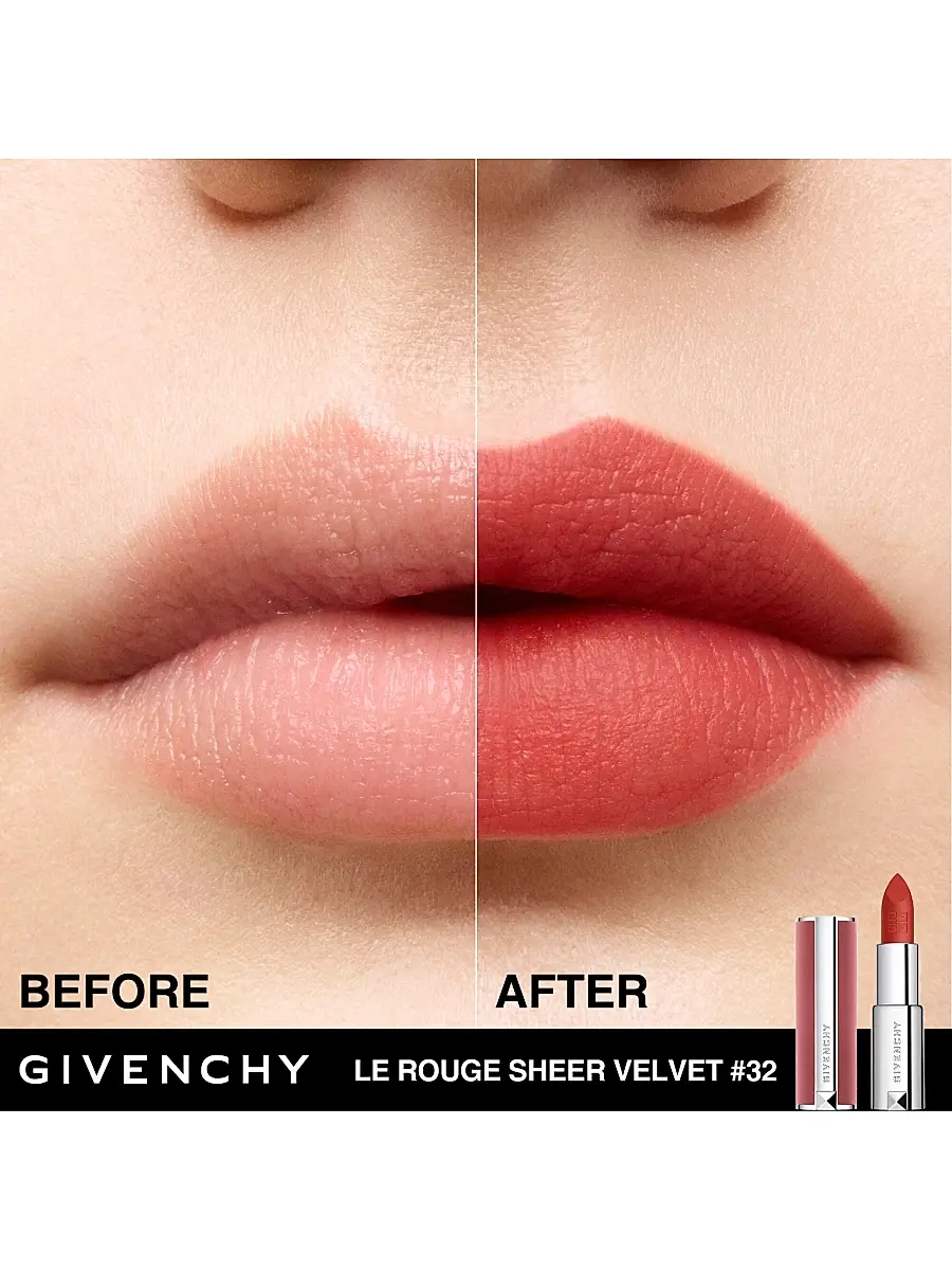Givenchy Women's Le Rouge Sheer Velvet Lipstick | Thumbnail 4 Givenchy Women's Le Rouge Sheer Velvet Lipstick | Thumbnail 4