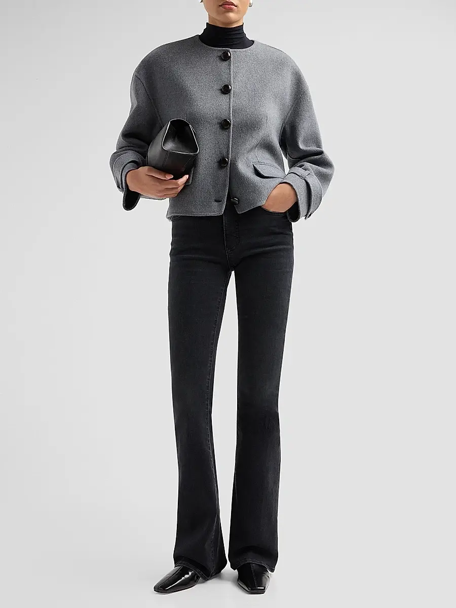 Veronica Beard Women's Elaris Virgin Wool-Blend Crop Jacket | Thumbnail 2