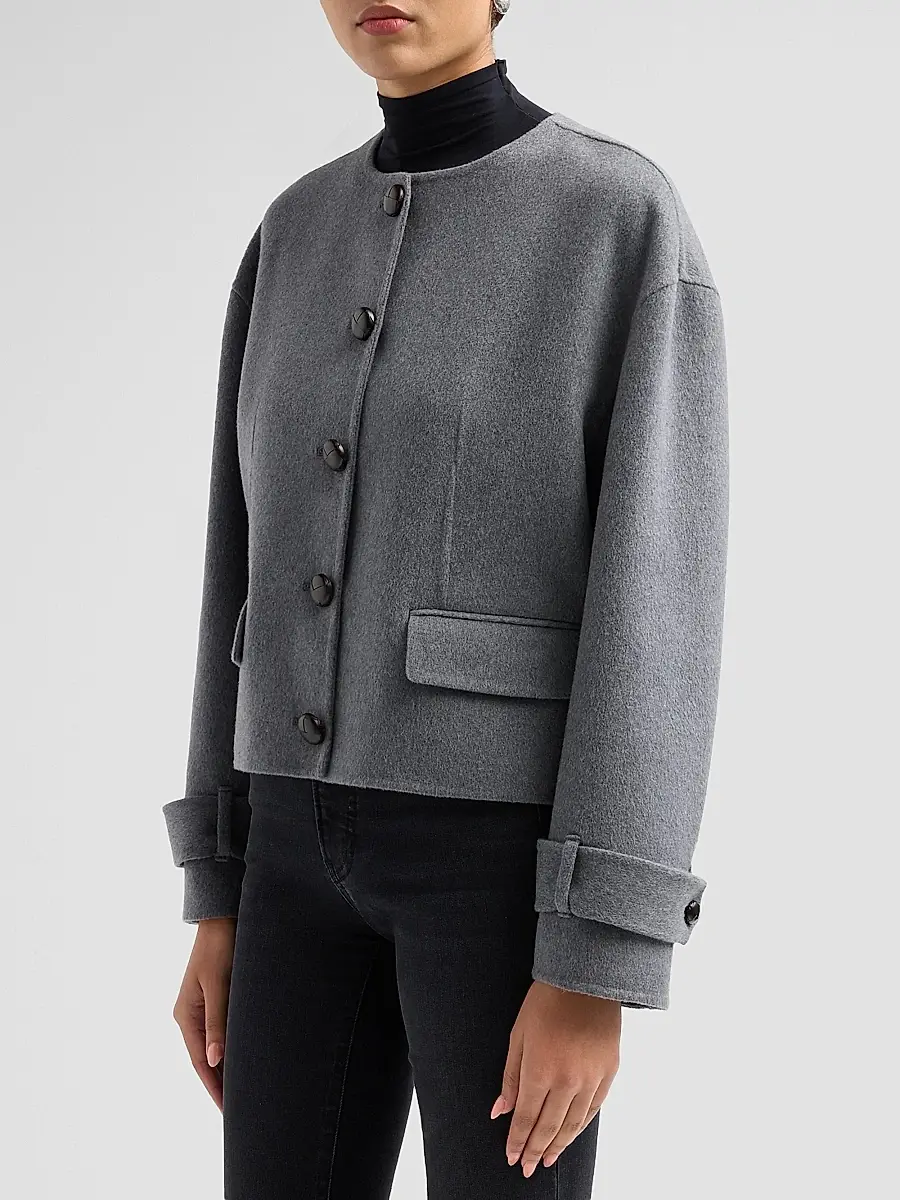 Veronica Beard Women's Elaris Virgin Wool-Blend Crop Jacket | Thumbnail 4
