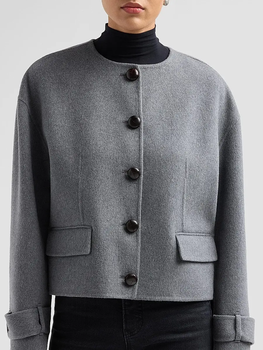 Veronica Beard Women's Elaris Virgin Wool-Blend Crop Jacket | Thumbnail 5