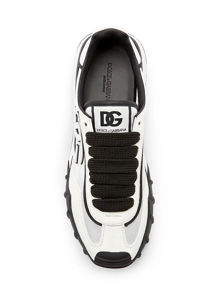 Dolce & Gabbana Men's New NY Leather-Blend Low-Top Sneakers | Thumbnail 4 Dolce & Gabbana Men's New NY Leather-Blend Low-Top Sneakers | Thumbnail 4