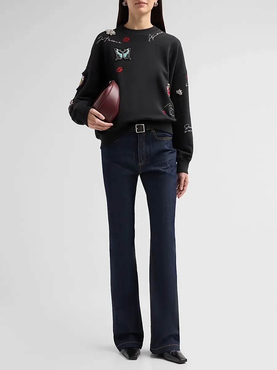 Cinq à Sept Women's Greatest Hits Brandy Crewneck Sweatshirt | Thumbnail 2 Cinq à Sept Women's Greatest Hits Brandy Crewneck Sweatshirt | Thumbnail 2