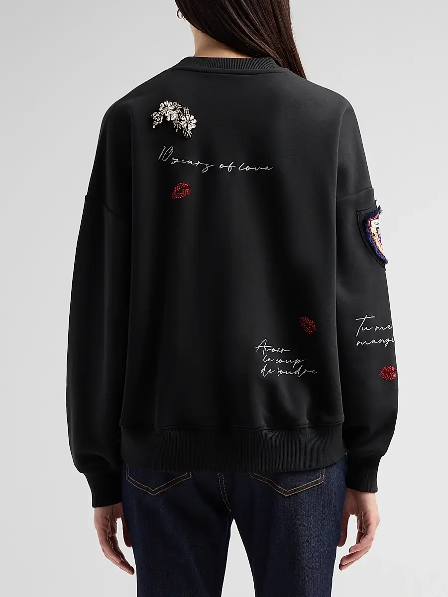 Cinq à Sept Women's Greatest Hits Brandy Crewneck Sweatshirt | Thumbnail 3 Cinq à Sept Women's Greatest Hits Brandy Crewneck Sweatshirt | Thumbnail 3