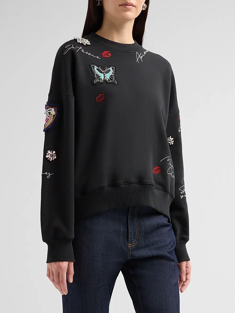 Cinq à Sept Women's Greatest Hits Brandy Crewneck Sweatshirt | Thumbnail 4 Cinq à Sept Women's Greatest Hits Brandy Crewneck Sweatshirt | Thumbnail 4
