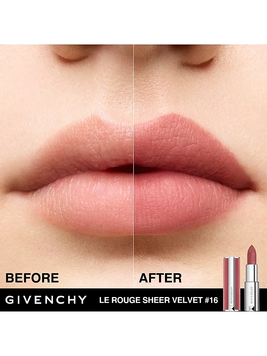 Givenchy Women's Le Rouge Sheer Velvet Lipstick | Thumbnail 4 Givenchy Women's Le Rouge Sheer Velvet Lipstick | Thumbnail 4