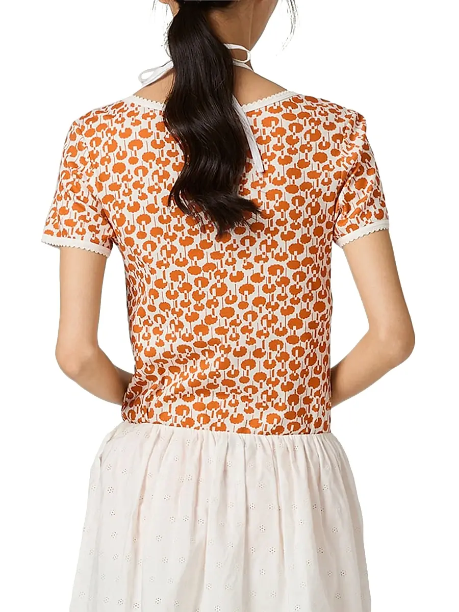 Miu Miu Women's Cotton T-Shirt | Thumbnail 4