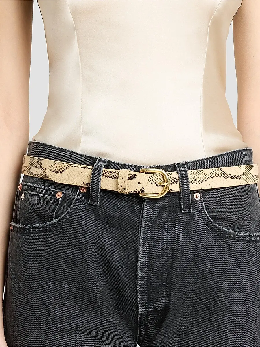 Isabel Marant Women's Zap Snakeskin-Embossed Leather Belt | Thumbnail 2 Isabel Marant Women's Zap Snakeskin-Embossed Leather Belt | Thumbnail 2