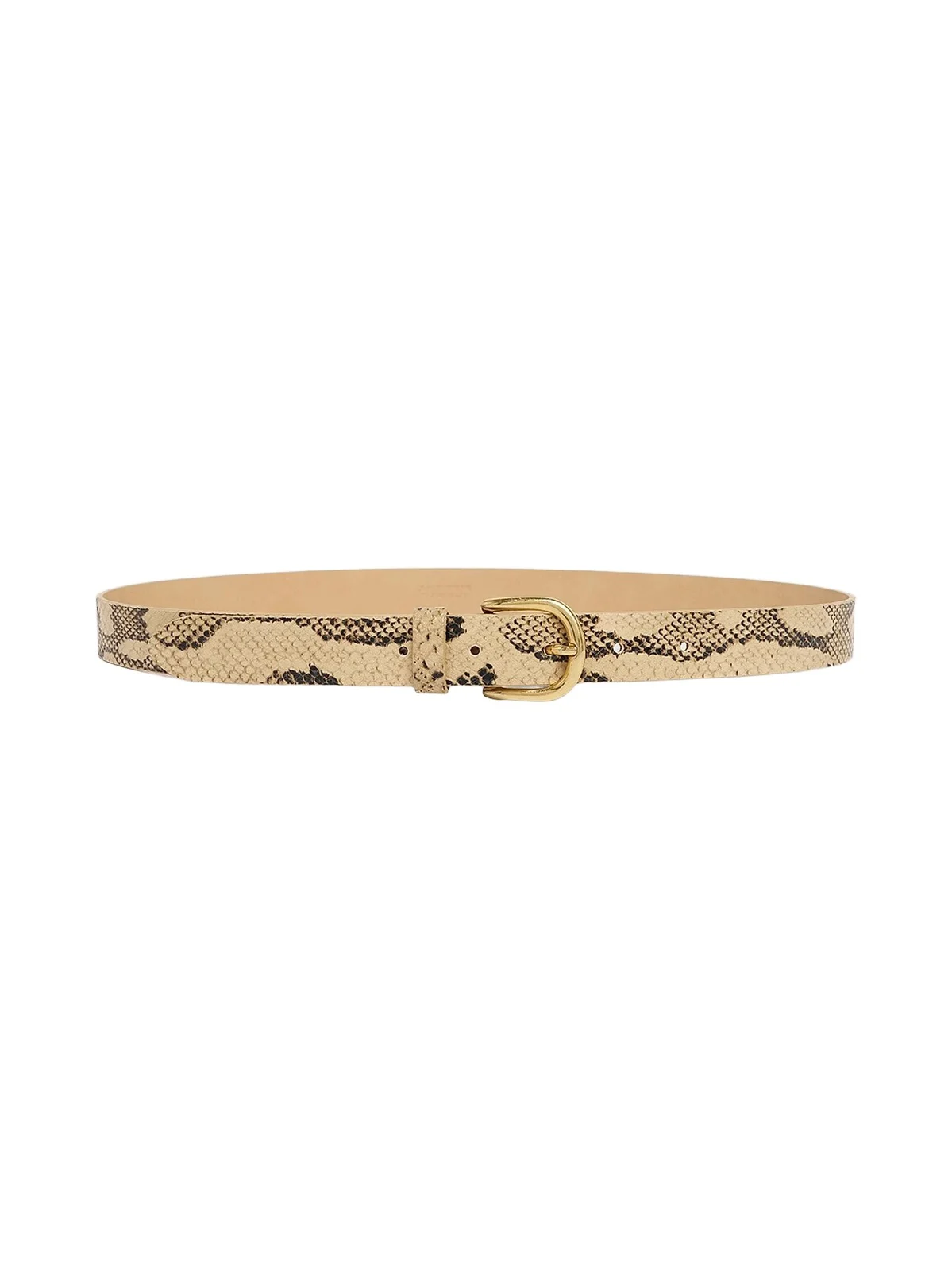 Women's Zap Snakeskin-Embossed Leather Belt