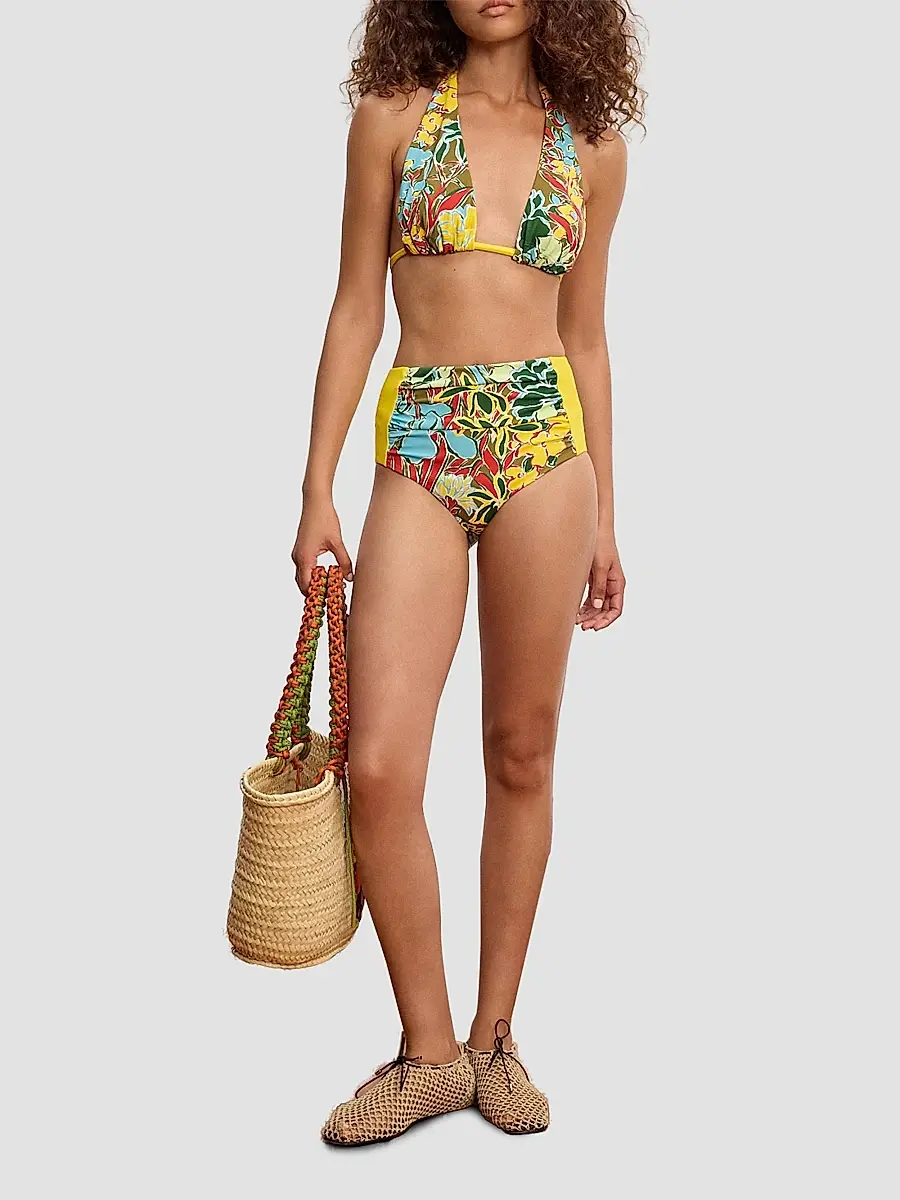 ALÉMAIS Women's Solstice Floral Halter Bikini Top | Thumbnail 2 ALÉMAIS Women's Solstice Floral Halter Bikini Top | Thumbnail 2