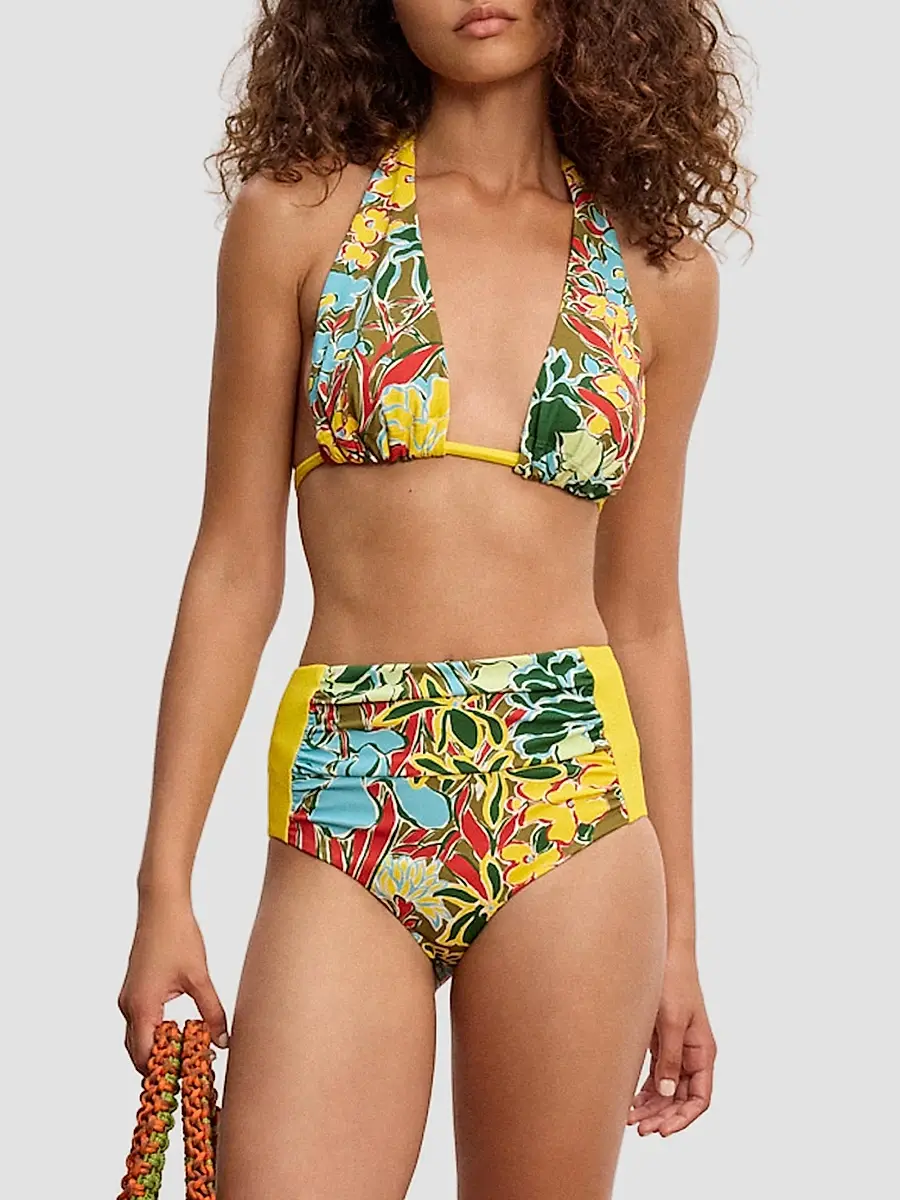 ALÉMAIS Women's Solstice Floral Halter Bikini Top | Thumbnail 3 ALÉMAIS Women's Solstice Floral Halter Bikini Top | Thumbnail 3