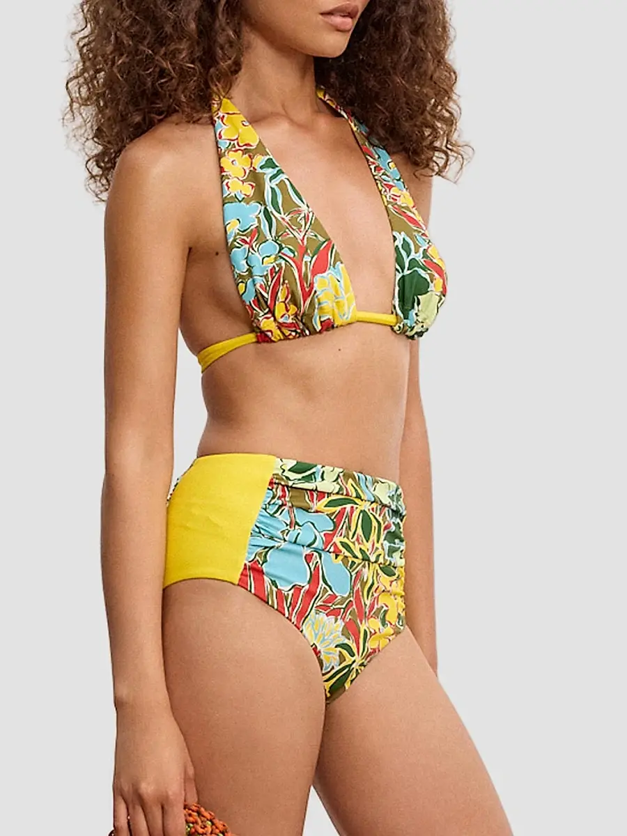 ALÉMAIS Women's Solstice Floral Halter Bikini Top | Thumbnail 4 ALÉMAIS Women's Solstice Floral Halter Bikini Top | Thumbnail 4