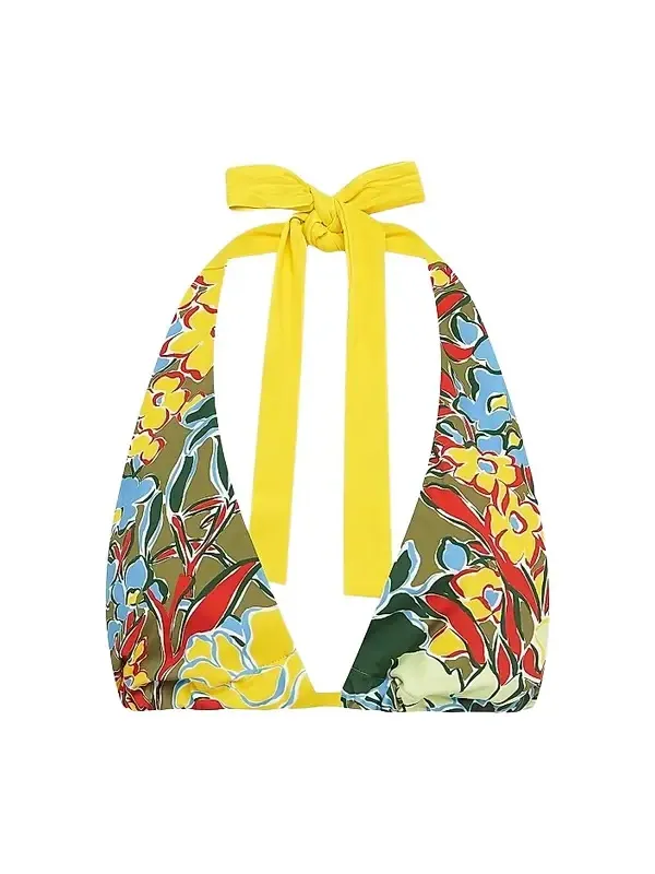 Women's Solstice Floral Halter Bikini Top