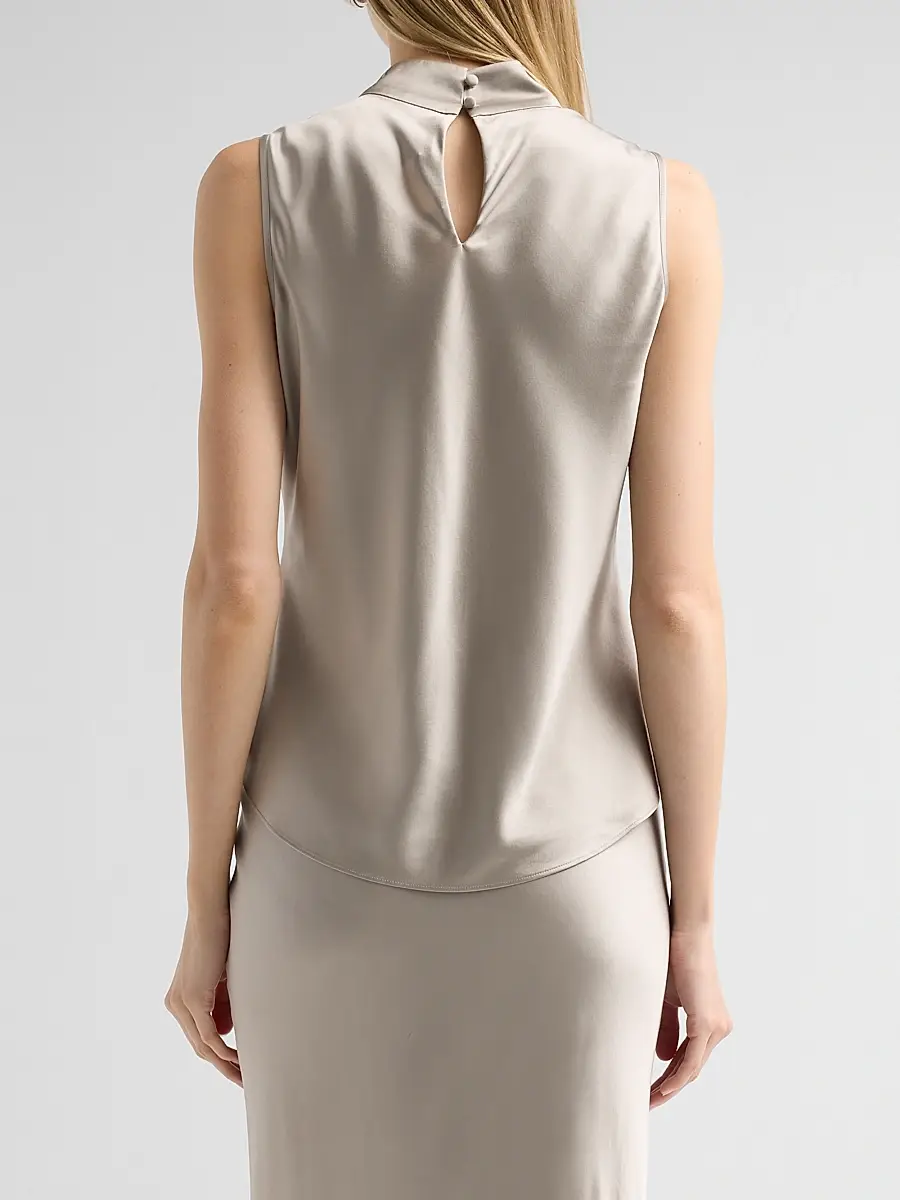 Veronica Beard Women's Tam Silk-Blend Cowlneck Top | Thumbnail 3 Veronica Beard Women's Tam Silk-Blend Cowlneck Top | Thumbnail 3