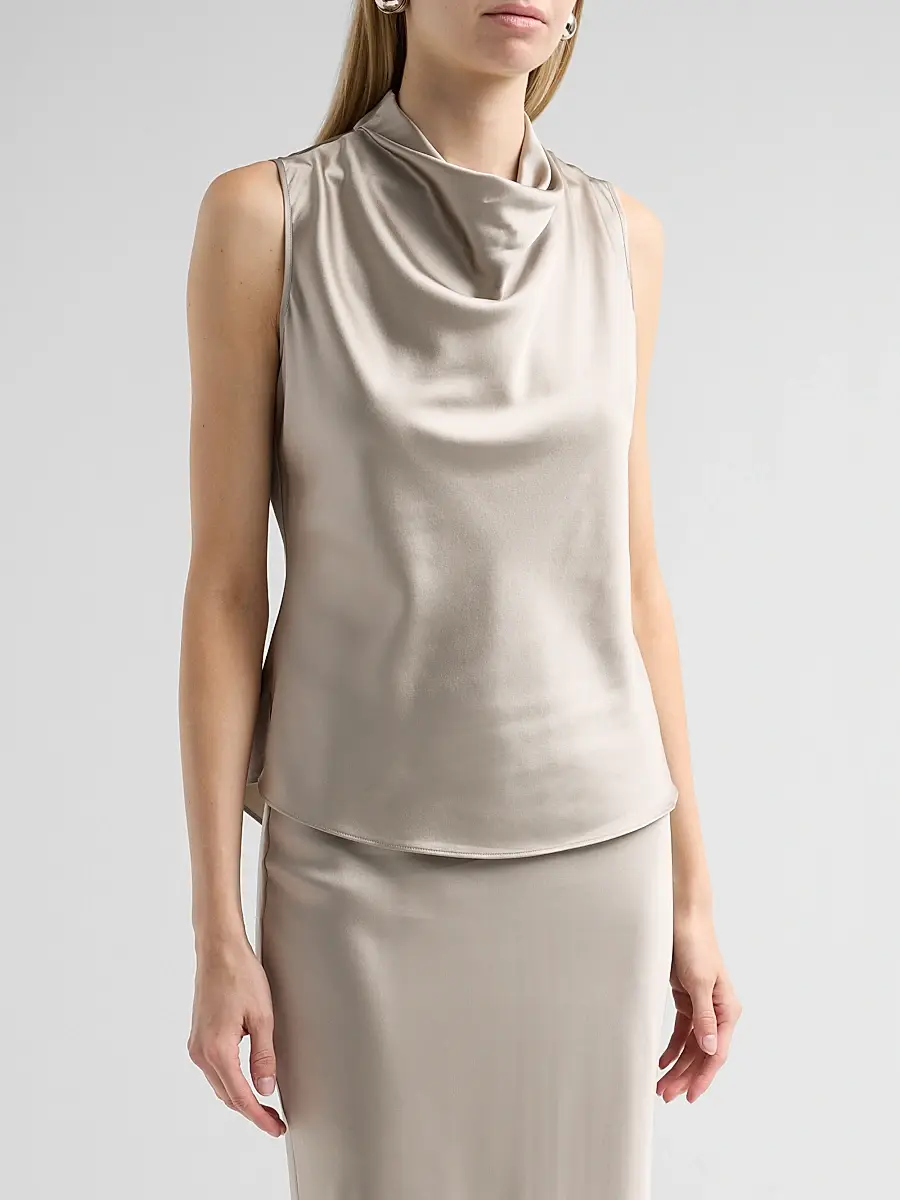 Veronica Beard Women's Tam Silk-Blend Cowlneck Top | Thumbnail 4 Veronica Beard Women's Tam Silk-Blend Cowlneck Top | Thumbnail 4
