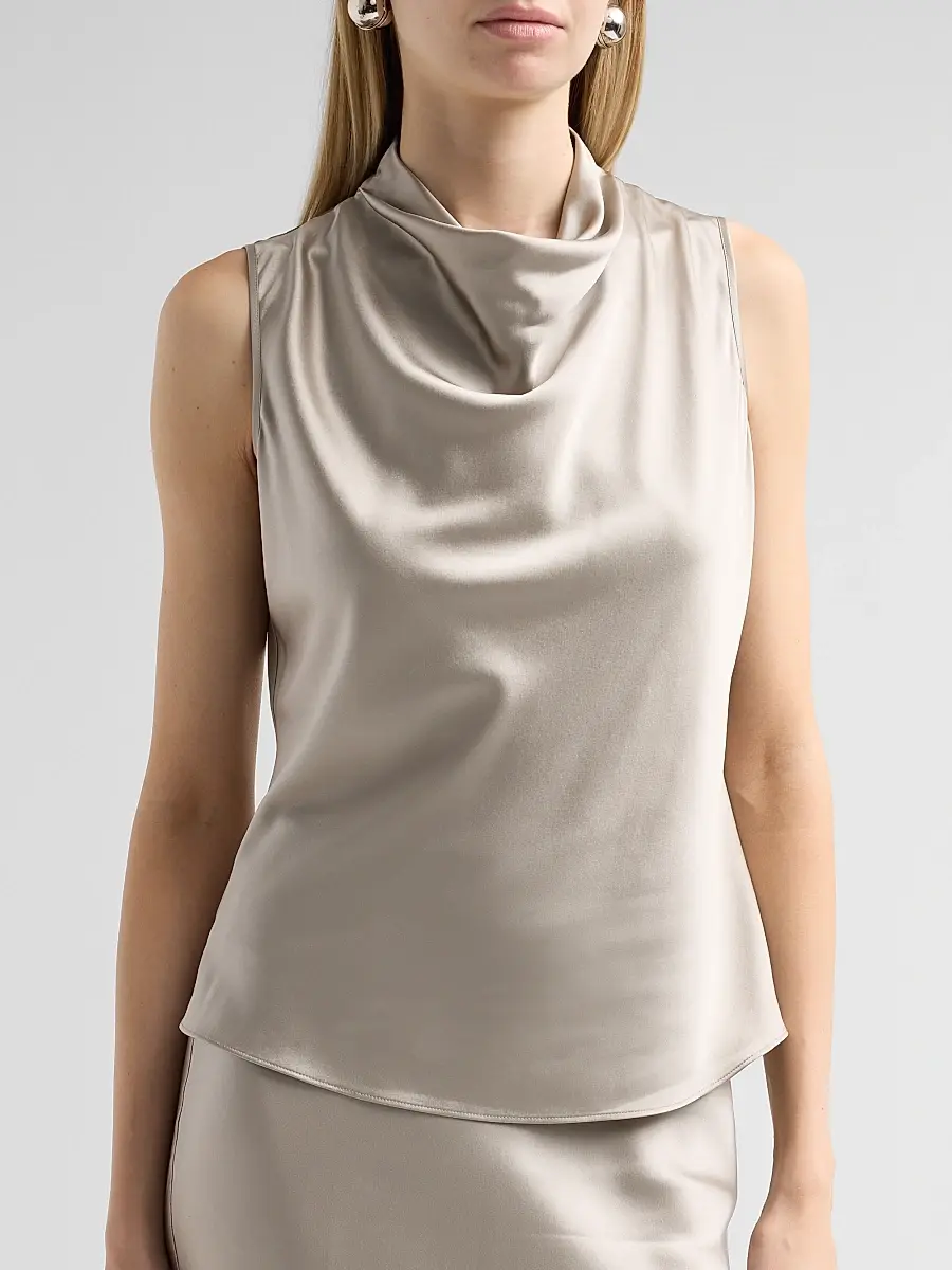 Veronica Beard Women's Tam Silk-Blend Cowlneck Top | Thumbnail 5 Veronica Beard Women's Tam Silk-Blend Cowlneck Top | Thumbnail 5