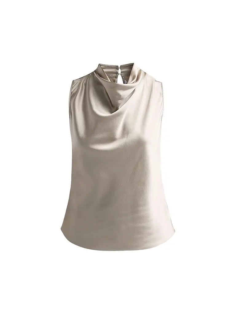 Veronica Beard Women's Tam Silk-Blend Cowlneck Top