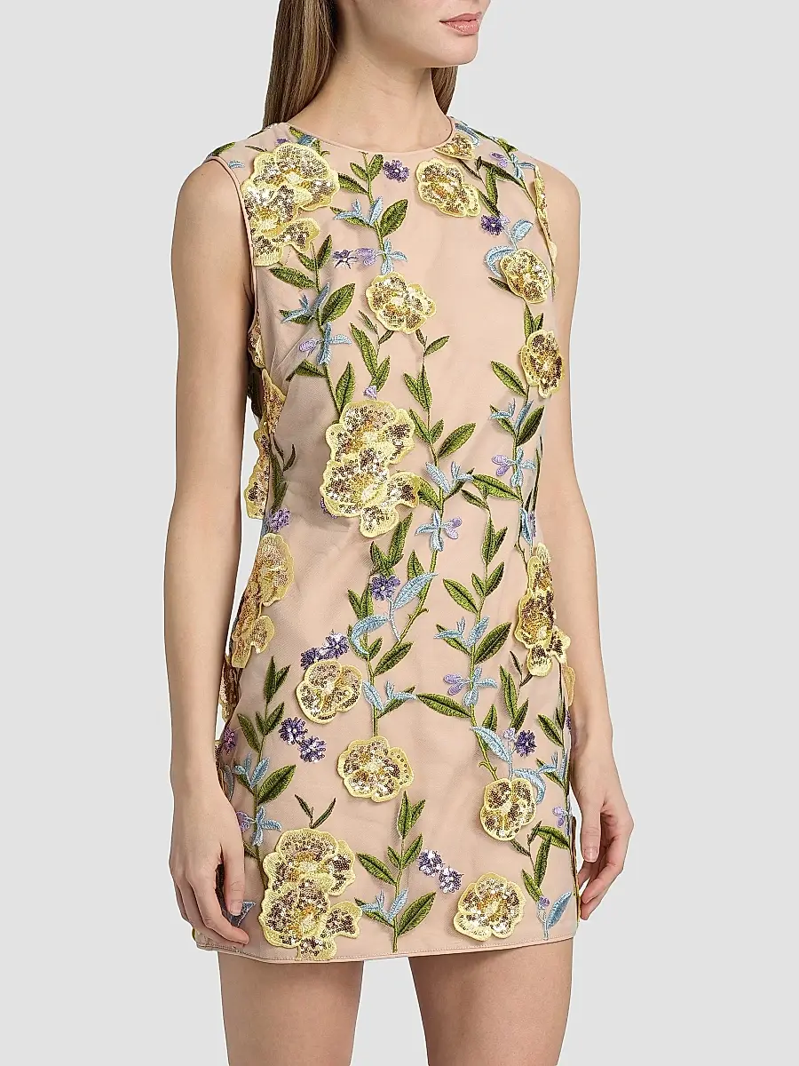 Milly Women's Ivette Sequin-Embroidered Minidress | Thumbnail 4 Milly Women's Ivette Sequin-Embroidered Minidress | Thumbnail 4