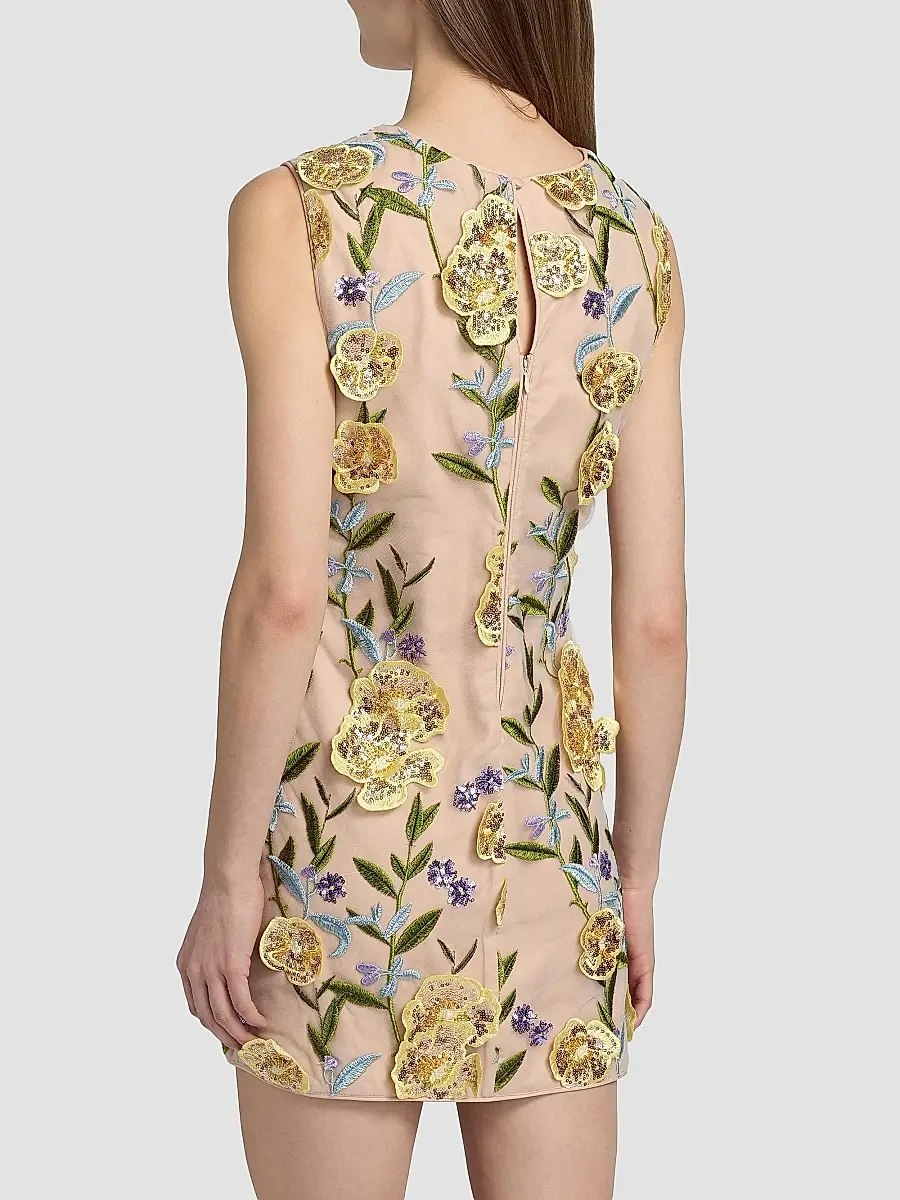 Milly Women's Ivette Sequin-Embroidered Minidress | Thumbnail 5 Milly Women's Ivette Sequin-Embroidered Minidress | Thumbnail 5