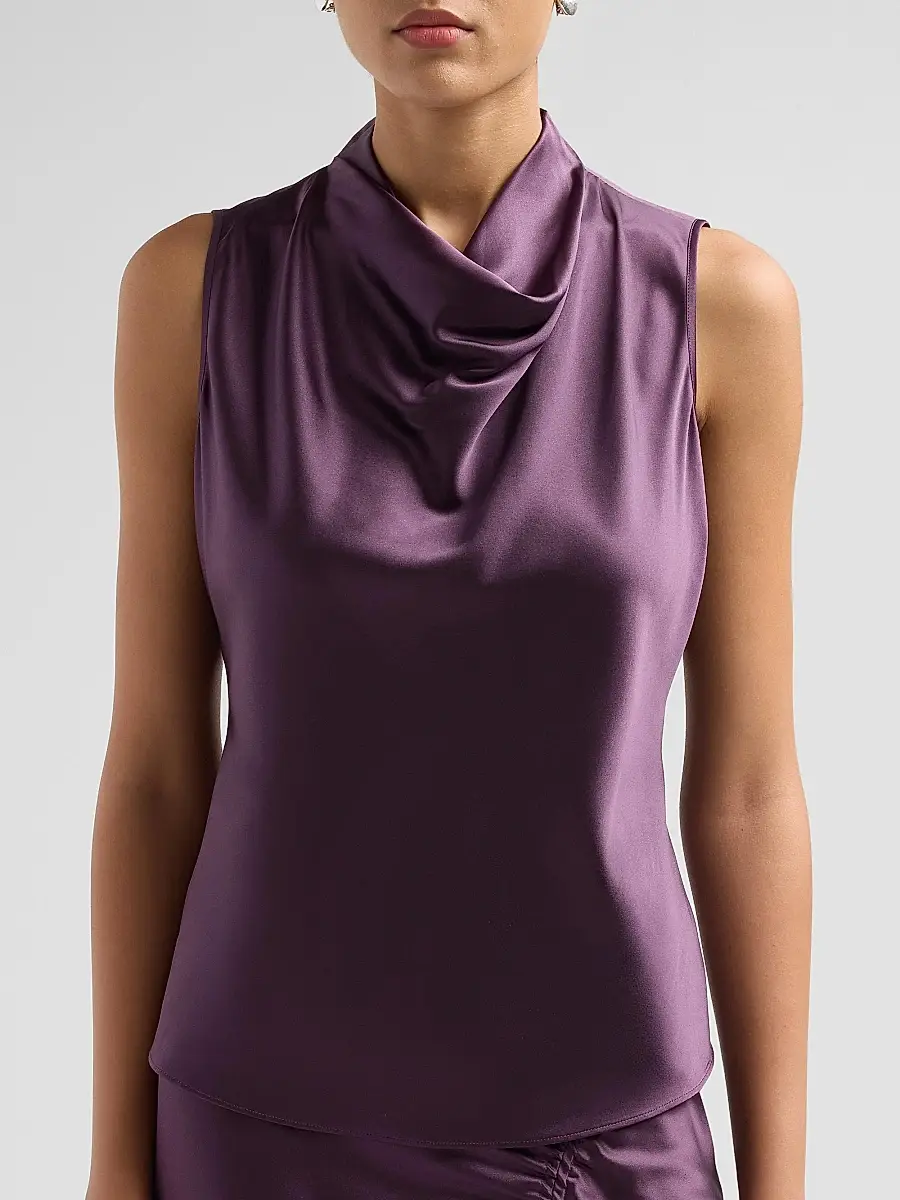 Veronica Beard Women's Tam Silk-Blend Cowlneck Top | Thumbnail 5 Veronica Beard Women's Tam Silk-Blend Cowlneck Top | Thumbnail 5