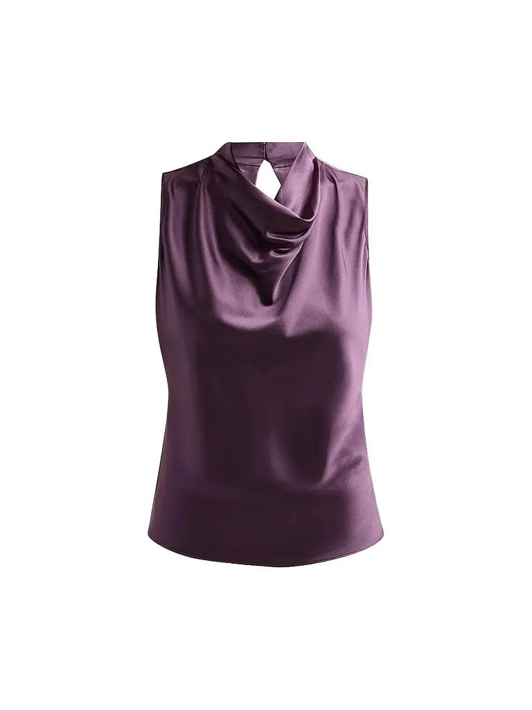 Veronica Beard Women's Tam Silk-Blend Cowlneck Top