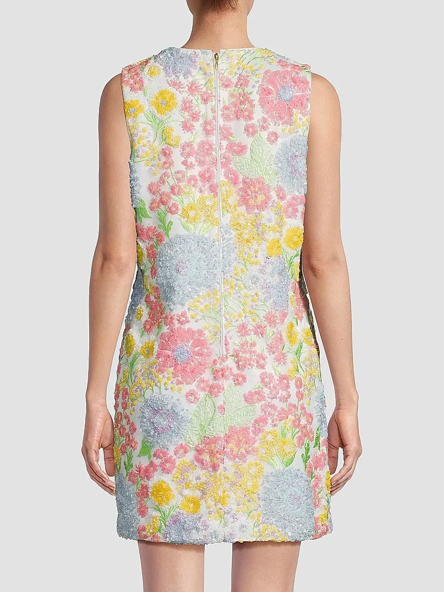 Lilly Pulitzer Women's Airbella Floral Sequined Shift Dress | Thumbnail 5 Lilly Pulitzer Women's Airbella Floral Sequined Shift Dress | Thumbnail 5