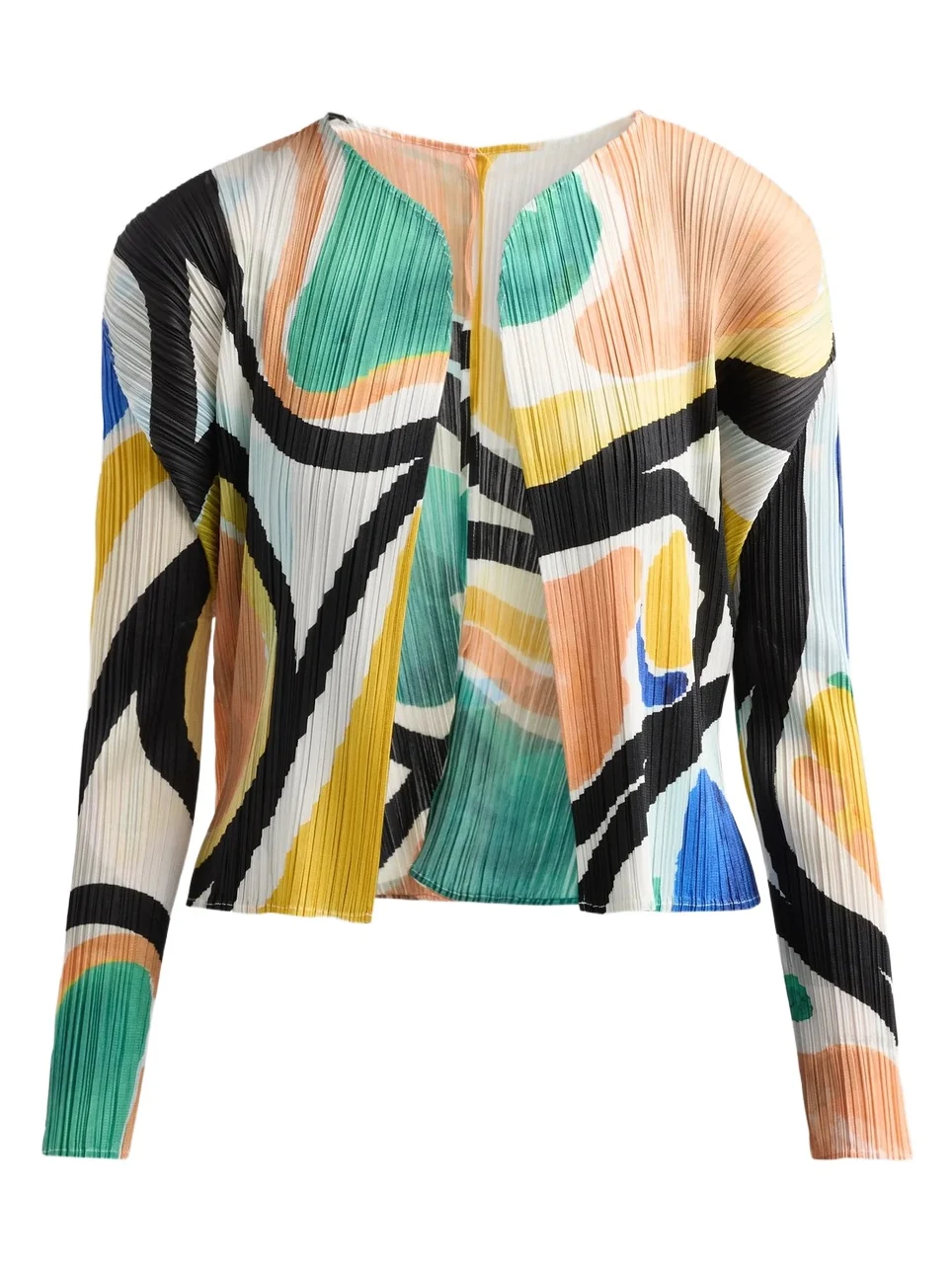 Women's Roll Abstract Pleated Cardigan Women's Roll Abstract Pleated Cardigan