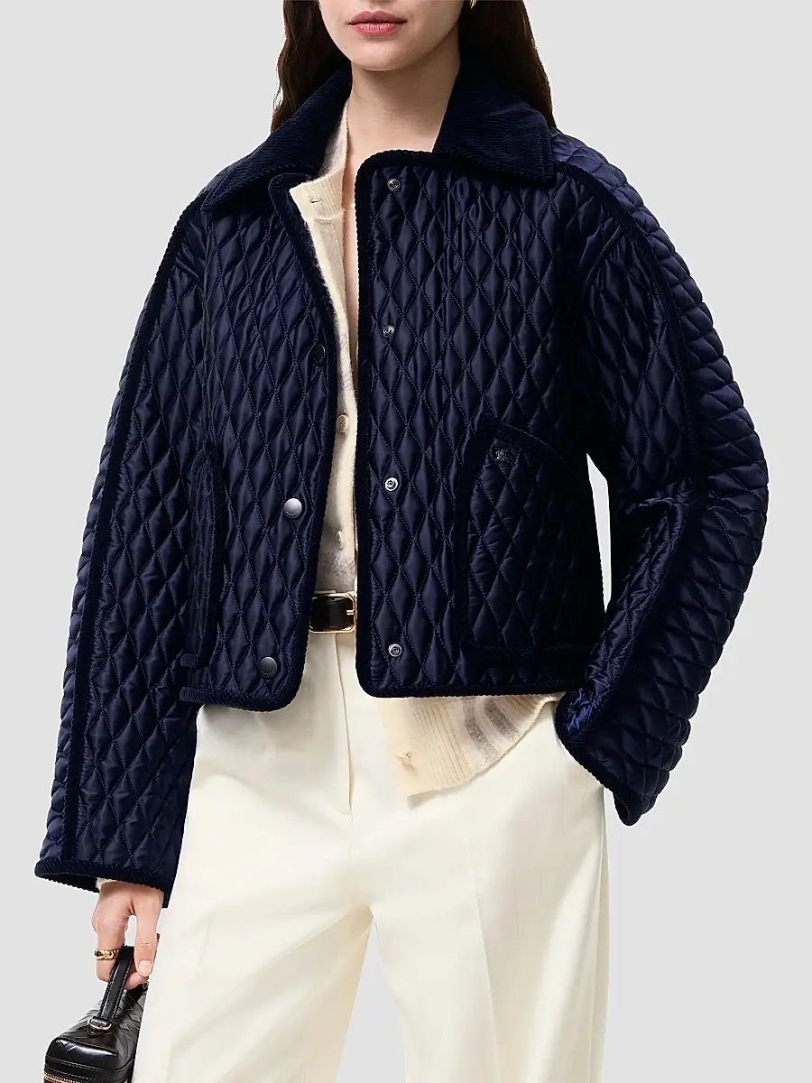 Burberry Women's Floriston Quilted Nylon Crop Jacket | Thumbnail 2 Burberry Women's Floriston Quilted Nylon Crop Jacket | Thumbnail 2